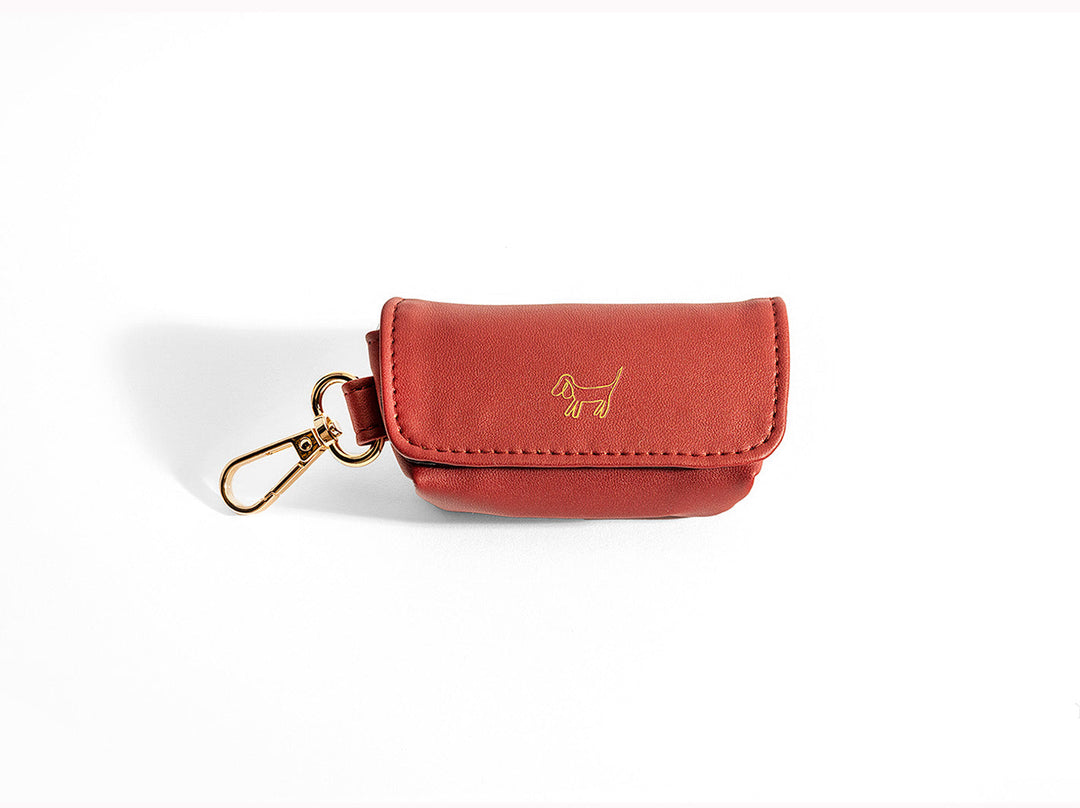 Burgundy Poop Bag Holder